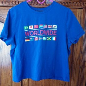 F21+ Worldwide Cropped Tee